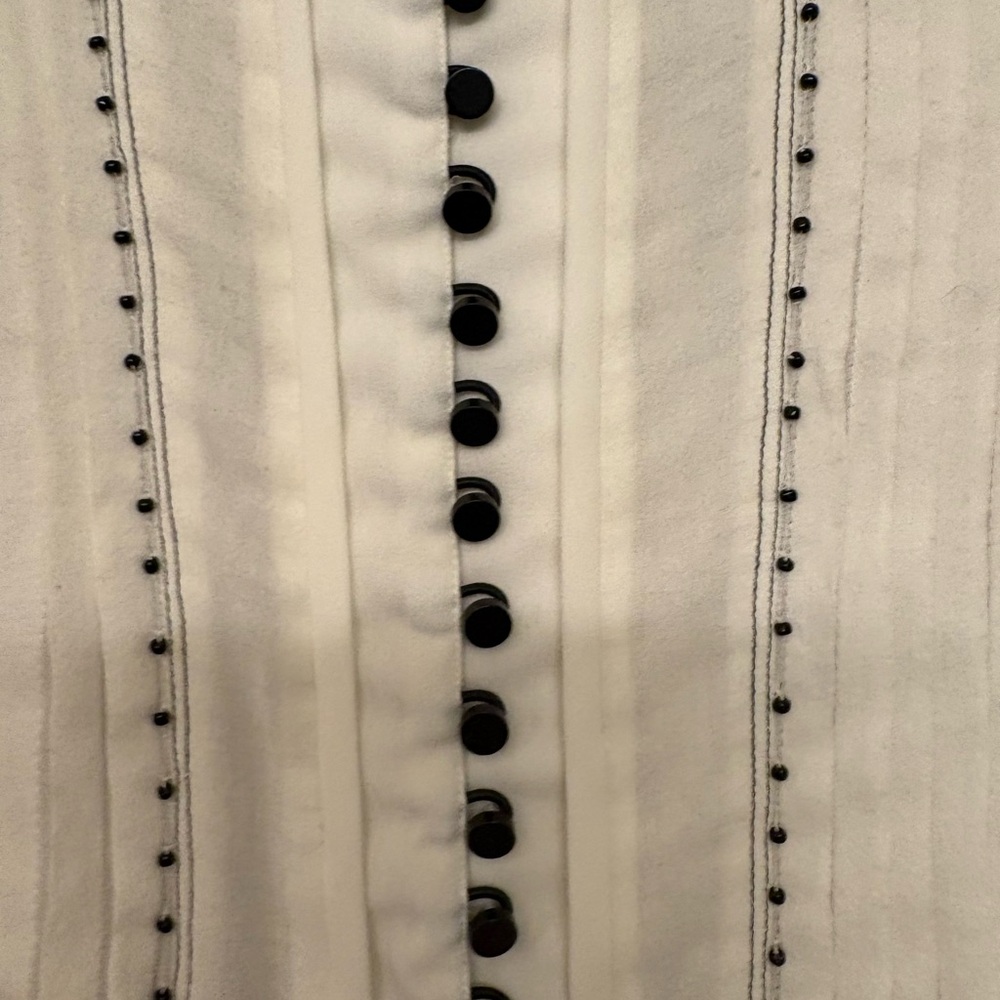 Isabel Marant White Blouse with Black Detail. - Picture 2 of 7